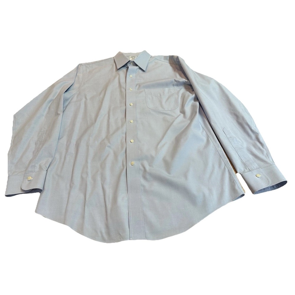 Brooks Brothers 1818 Regent Light Blue Long Sleeve Shirt Mens Size 15 1/2 - 34